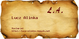 Lucz Alinka névjegykártya